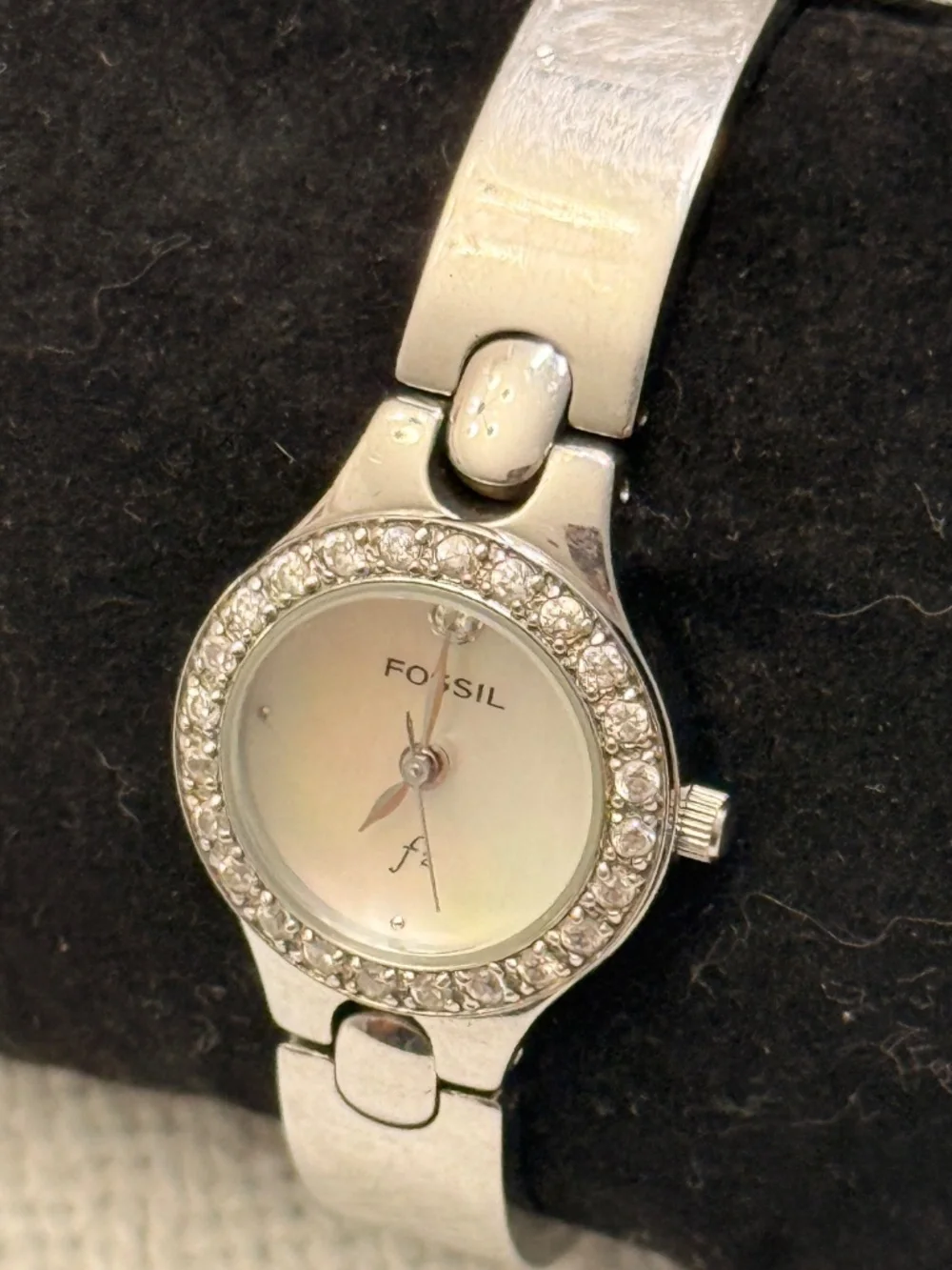 Fossil Silver Stainless Steel Metal Link Wrist Watch #9